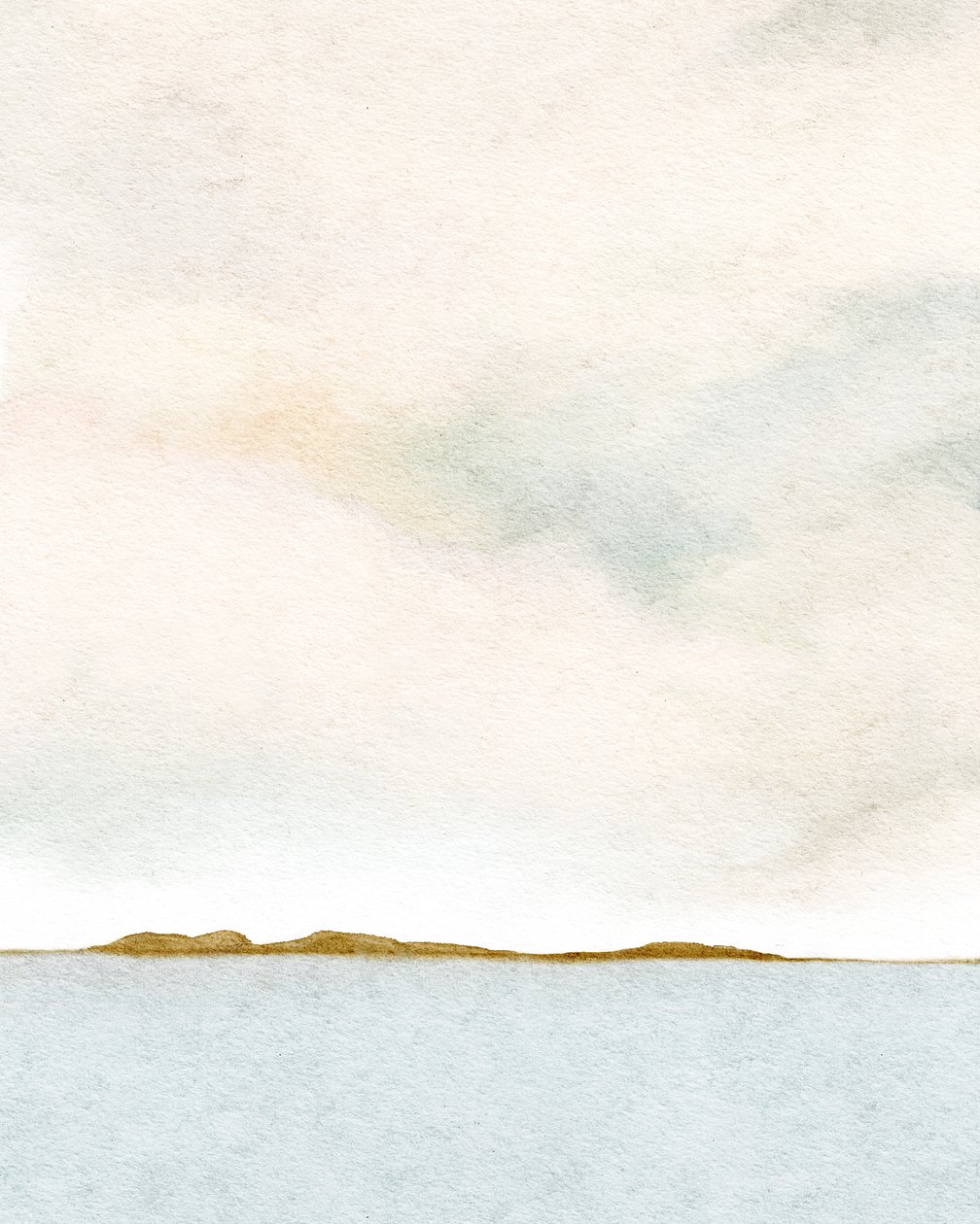 Morning View From The Dock 2, ca 2019 (akvarell) av Leah Straatsma