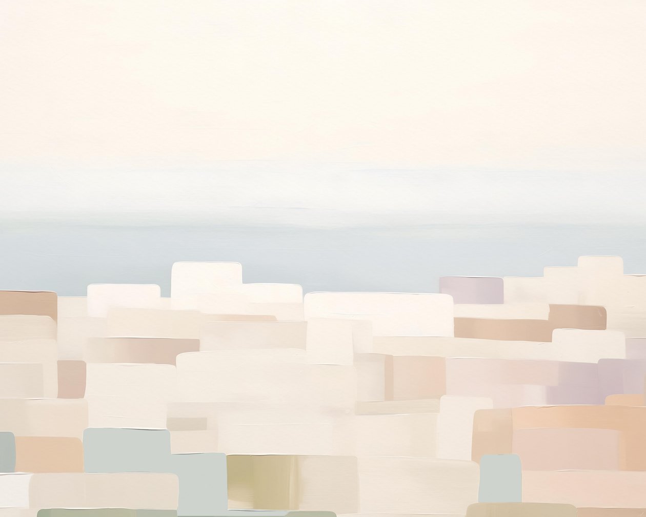 Ocean Blocks, ca 2023 (blandteknik) av Leah Straatsma