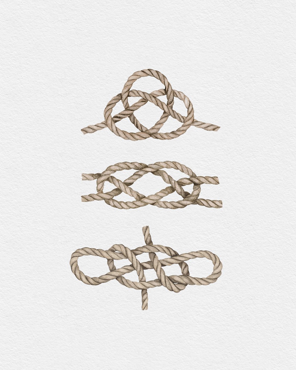 Sailor Knots, ca 2019 (blandteknik) av Leah Straatsma