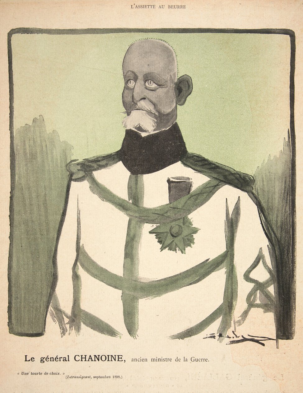 General Chanoine, tidigare krigsminister, illustration från 