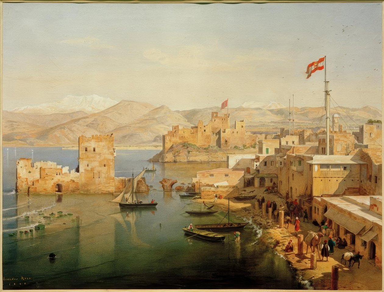 Utsikt över hamnen i Beirut av Leander Russ