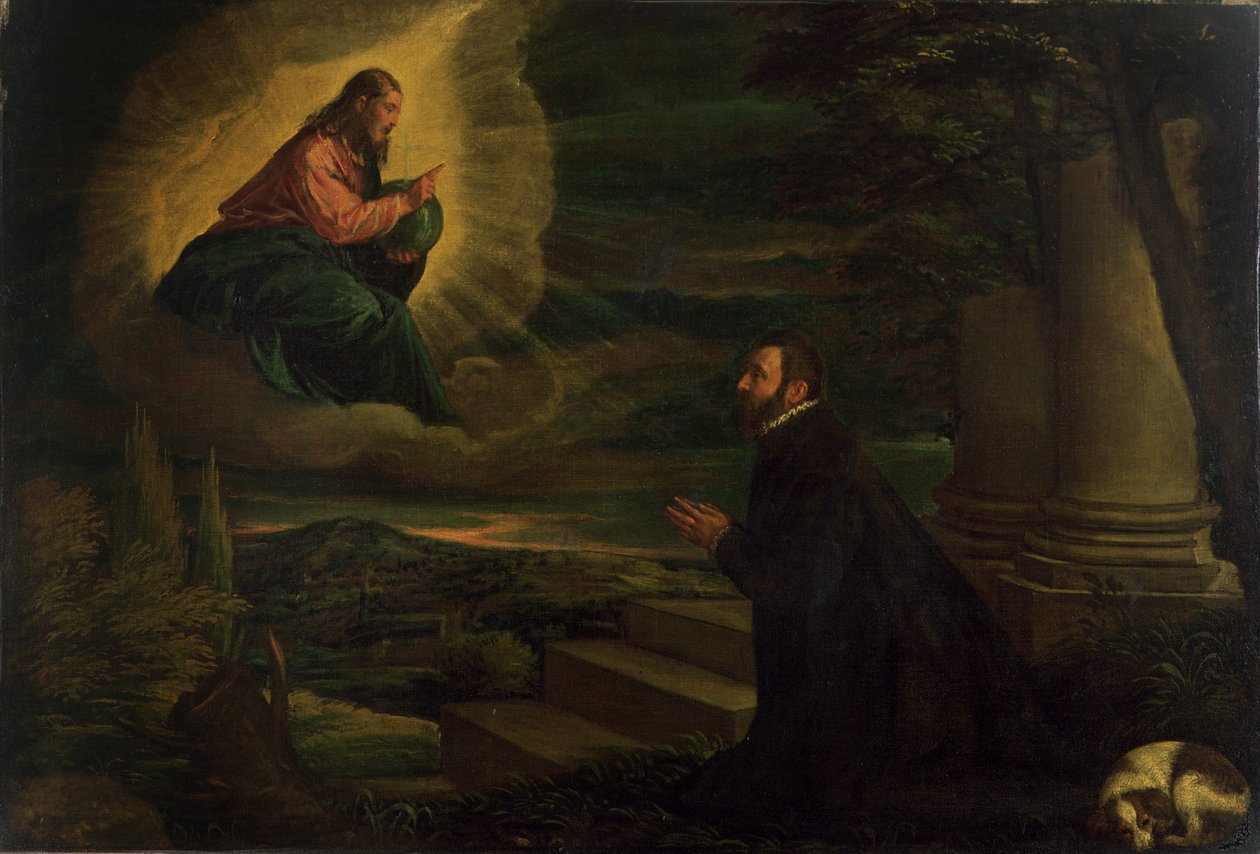 Kristus som visar sig för en adelsman, ca 1580 av Leandro da Ponte Bassano