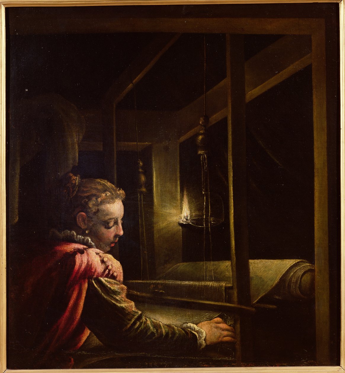 Penelope löser sin gobeläng av Leandro da Ponte Bassano