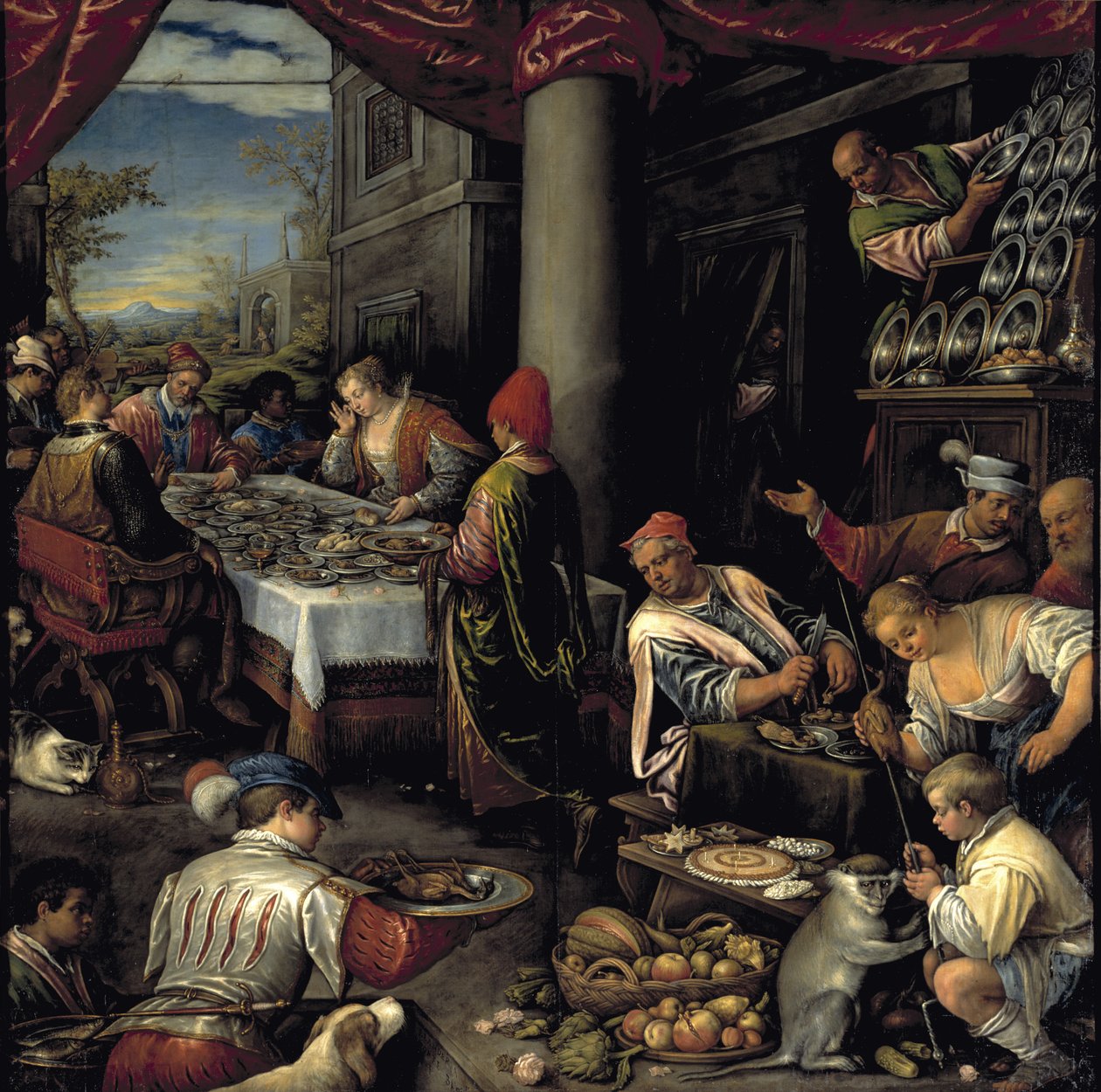 Antonius och Kleopatras högtid av Leandro da Ponte Bassano