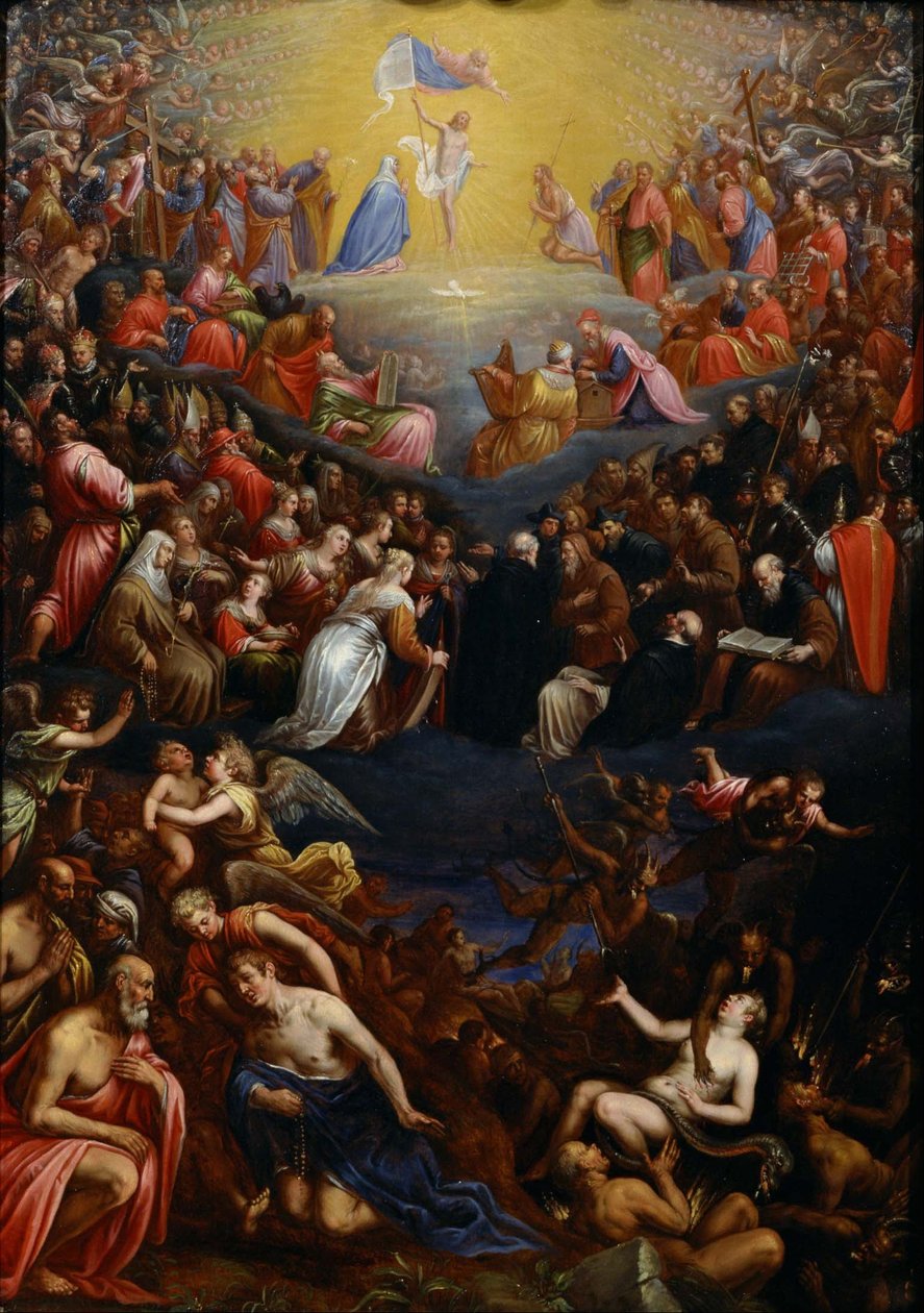 Yttersta domen (dom över mänskligheten som ska äga rum när världen går under, enligt olika religiösa traditioner) av Leandro Bassano