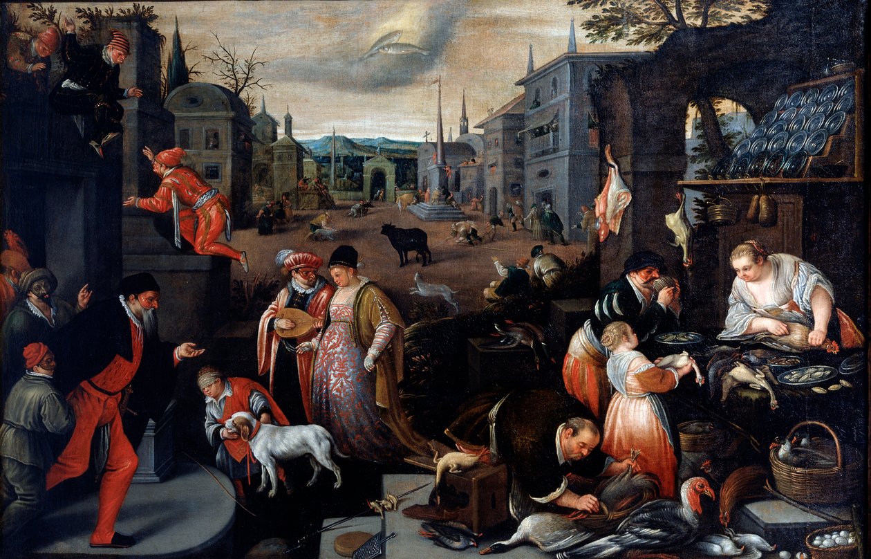 Februari från serien Årstiderna, sent 1500-tal eller tidigt 1600-tal av Leandro Bassano