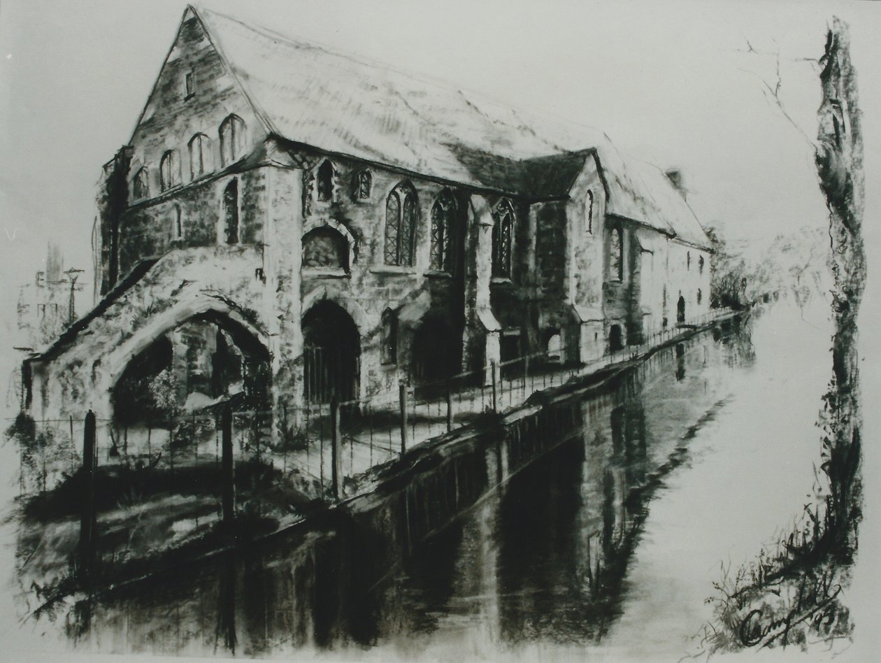 Blackfriars Canterbury, 2000 (kol på papper) av Lee Campbell