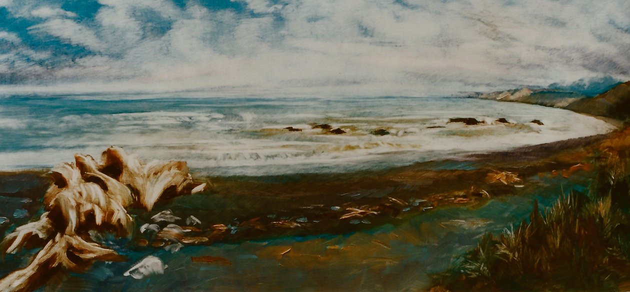 Kaikoura NZ, 2000 (olja på papper) av Lee Campbell