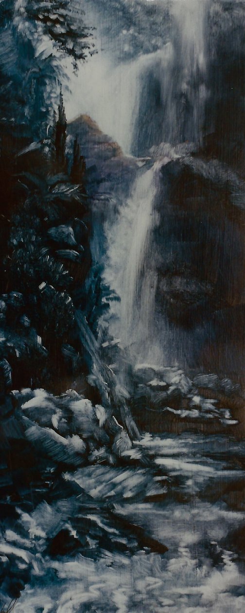 Vattenfall, 2000 (olja på papper) av Lee Campbell
