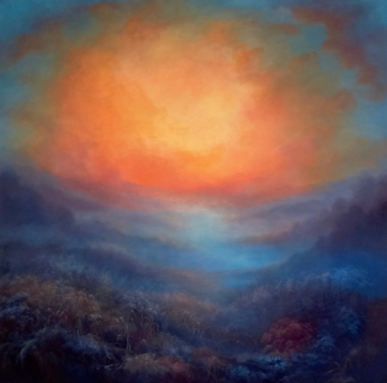 Beyond the Blue, 2021 (olja på duk) av Lee Campbell