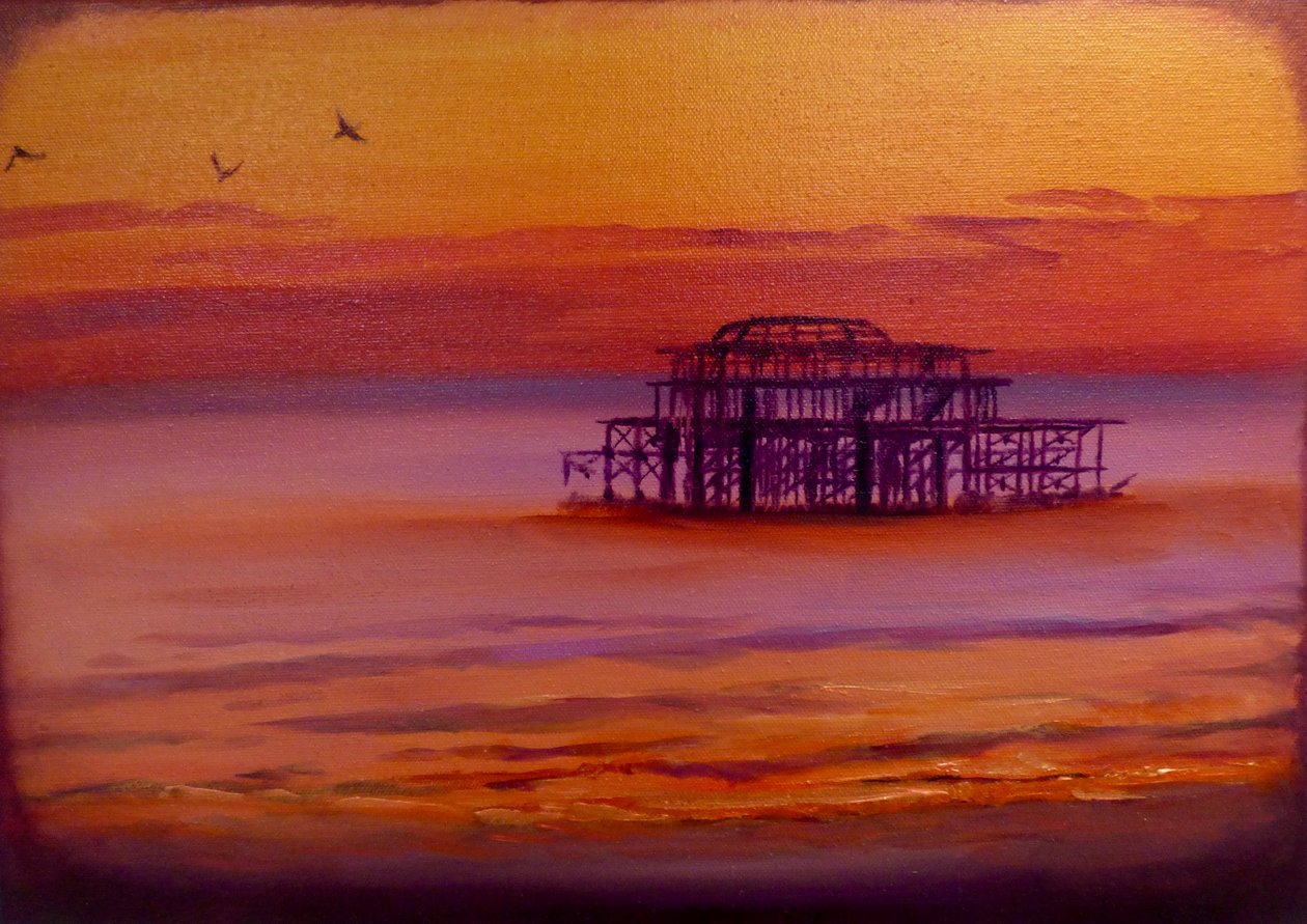 Brighton Glow, 2023 (olja på duk) av Lee Campbell