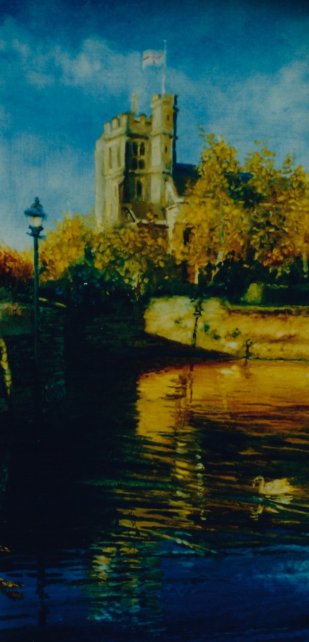 High Tide, 2003 (olja på papper) St. Marys, Twickenham av Lee Campbell