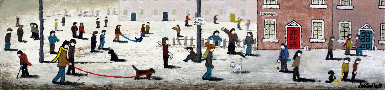 Out and About, 2015, (Akryl och bläck på trä) av Lee Sellers