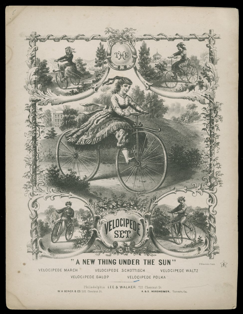 The Velocipede Set, ca 1770-1959 (tryck) av Lee & Walker