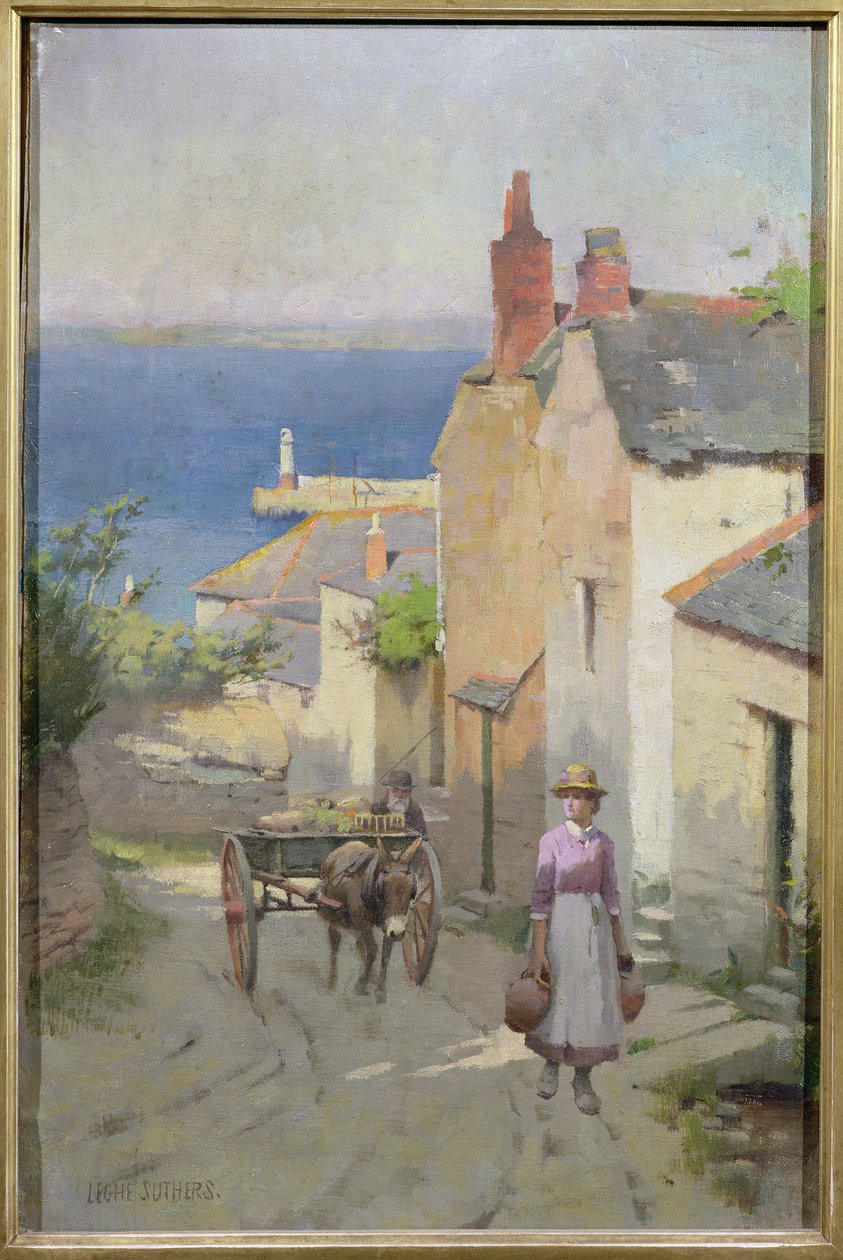 Newlyn från botten av Adit Lane, 1886-94 av Leghe Suthers
