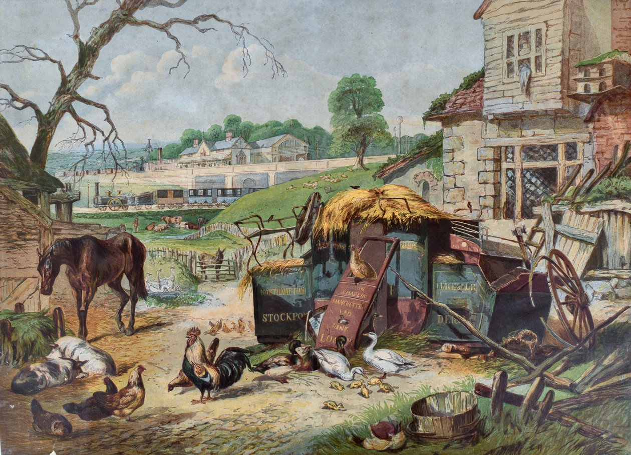 Förflutet och nutid, ca 1860 (trägravyr på papper) av Leighton Bros