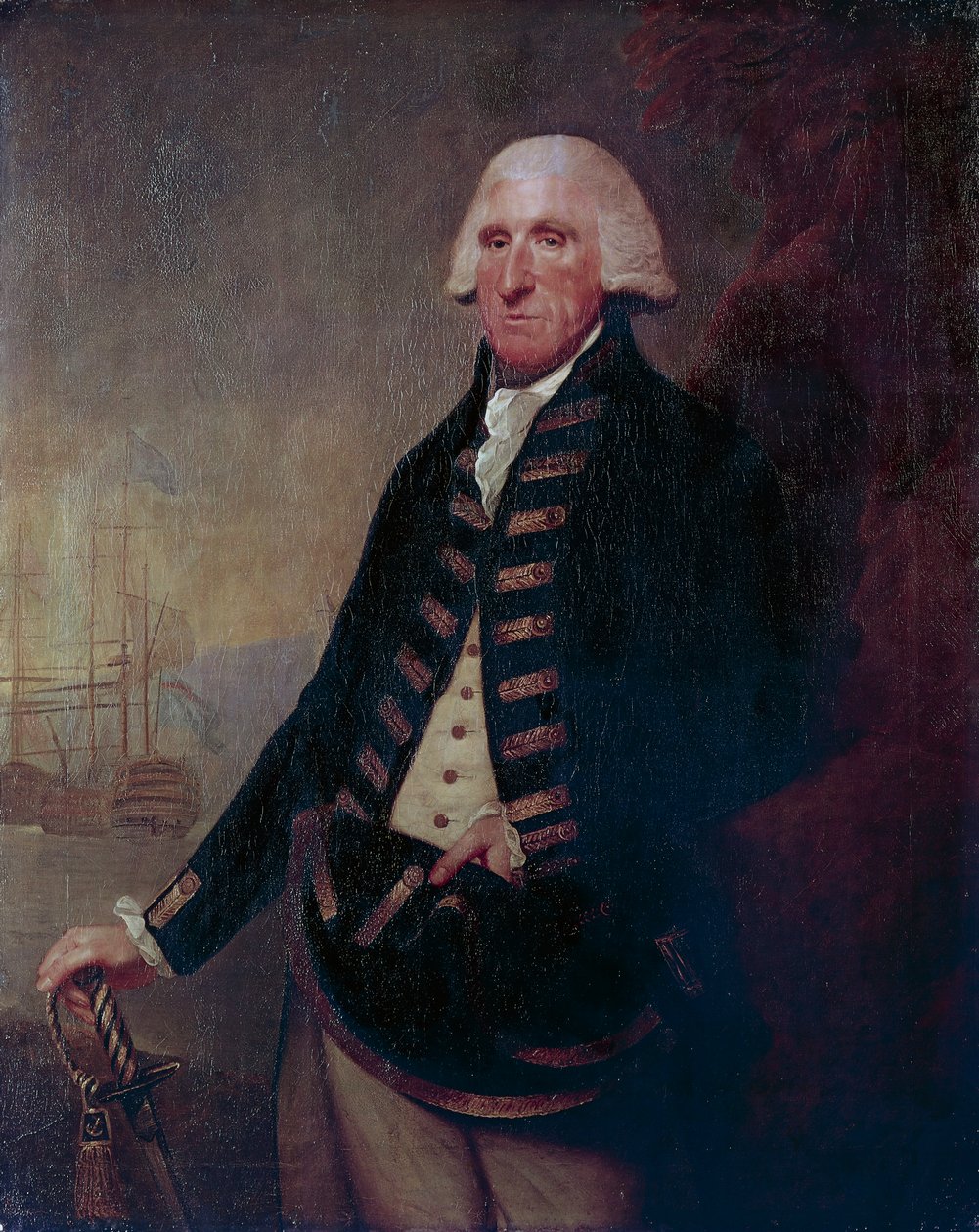 Porträtt av Sir Samuel Hood, I Viscount Hood (Butleigh av Lemuel Francis Abbott
