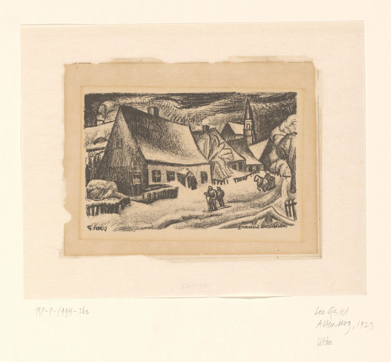 Altenberg (Ertsgebergte) (originaltitel på objekt) av Leo Gestel (signed by artist)