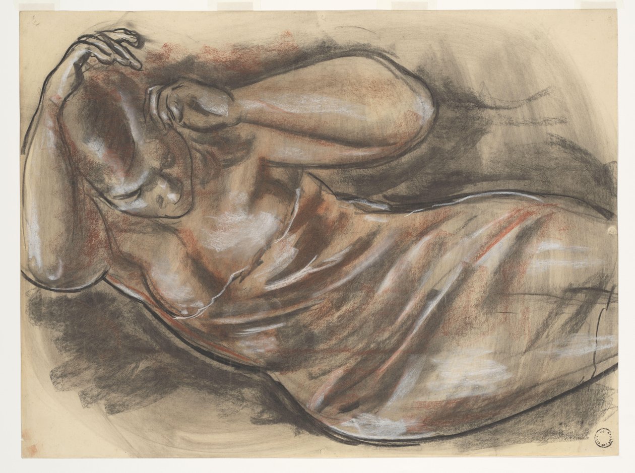 Liggande naken (originaltitel) av Leo Gestel (signed by artist)