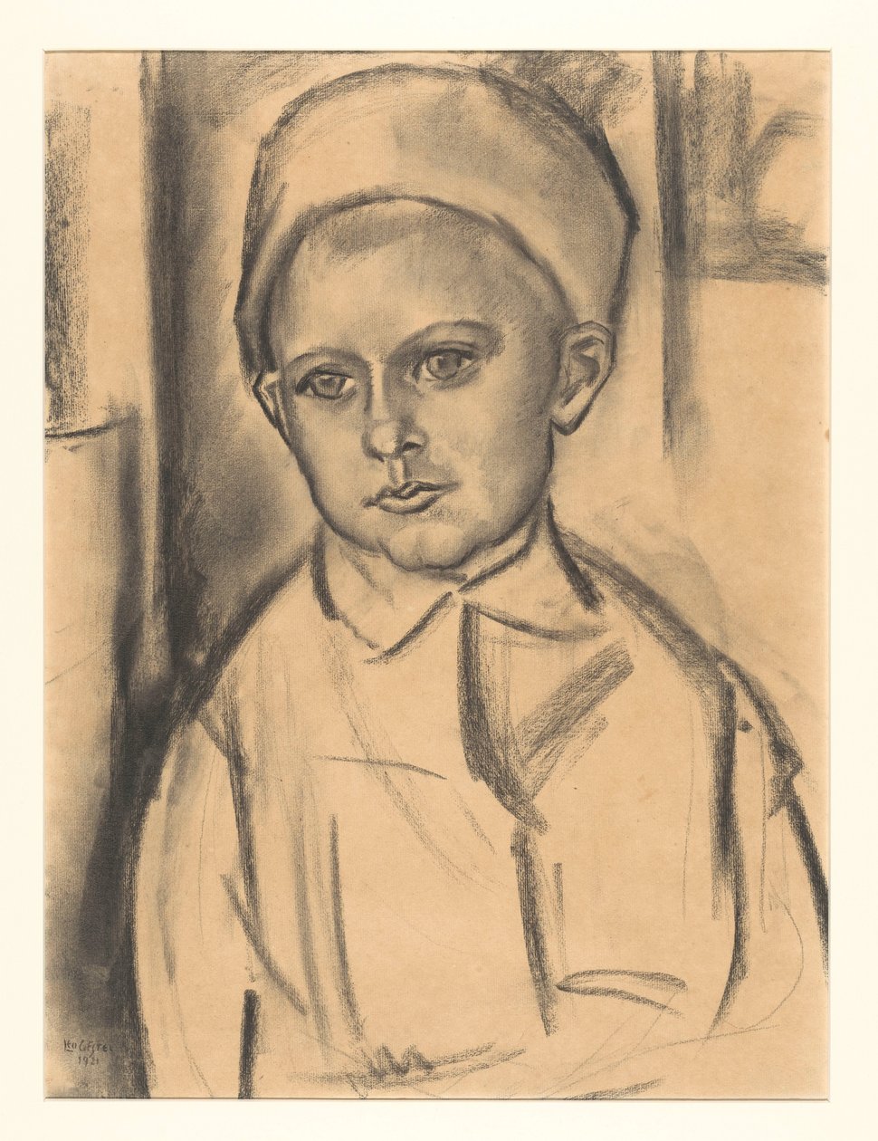 Porträtt av en okänd pojke av Leo Gestel (signed by artist)