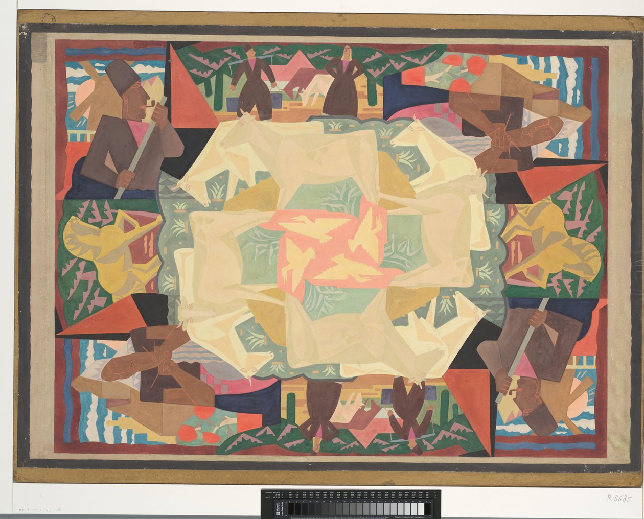 Mattdesignmotiv Holland (design) (titel på objekt) av Leo Gestel (signed by artist)