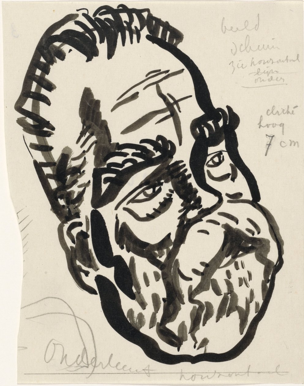 Mans huvud av Leo Gestel