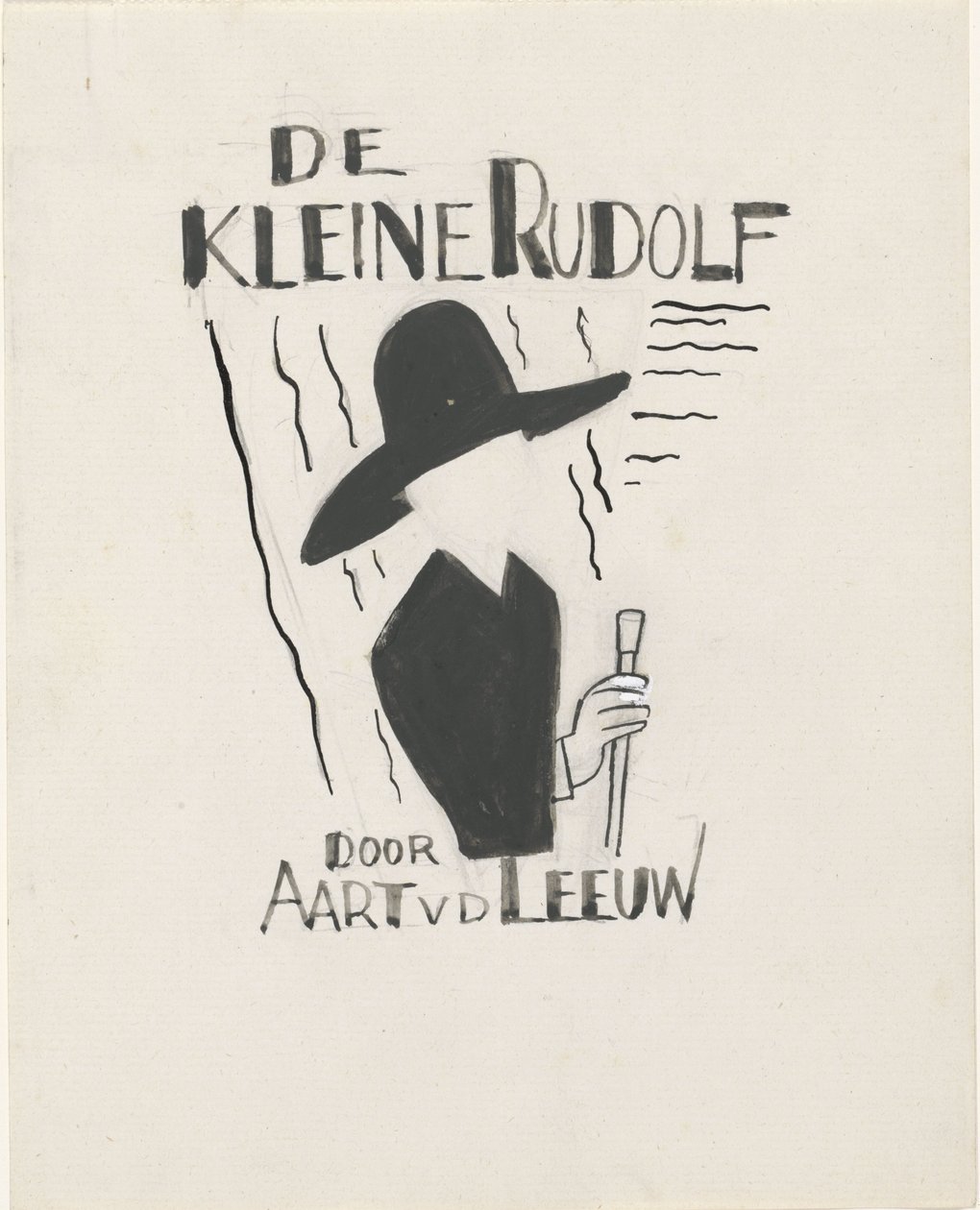 Design för bokomslag för: Aart van der Leeuw, De kleine Rudolf, 1930 av Leo Gestel