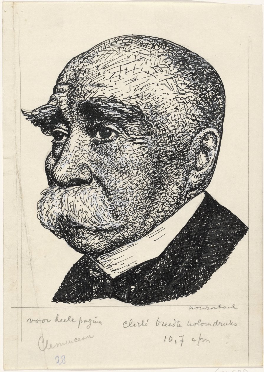 Porträtt av George-Eugene-Benjamin Clemenceau av Leo Gestel