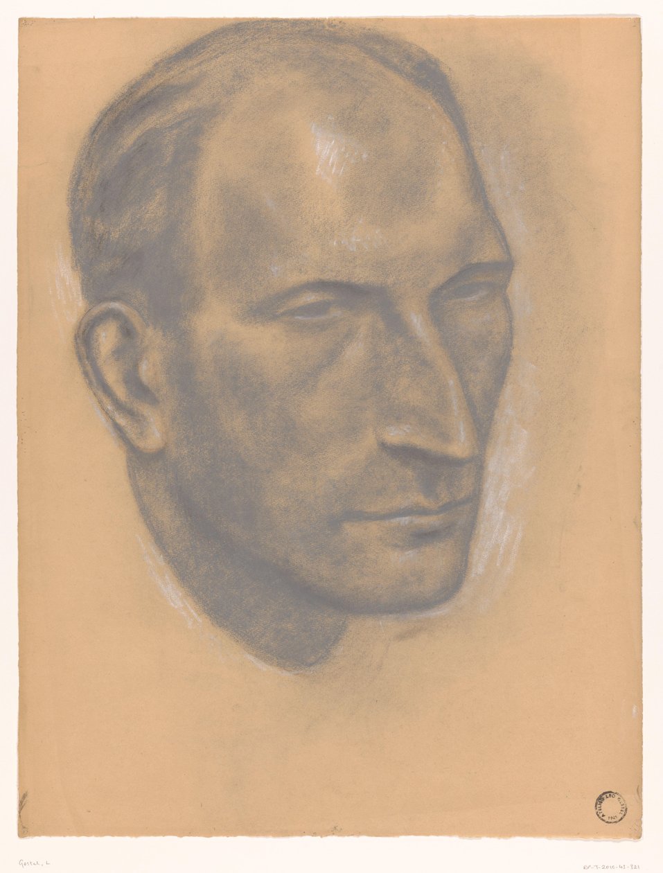 Porträtt av en okänd man av Leo Gestel
