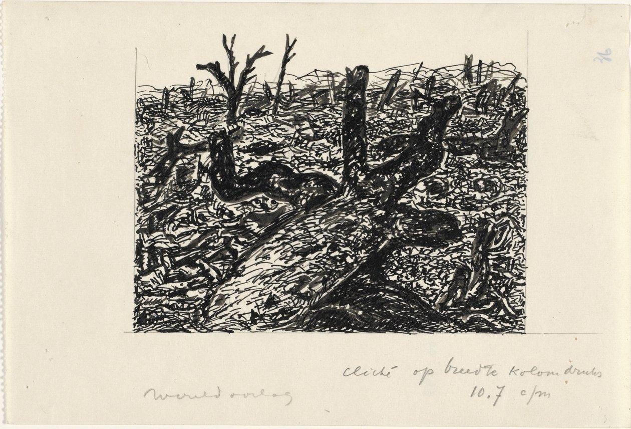 Världskriget (titel på objekt) av Leo Gestel