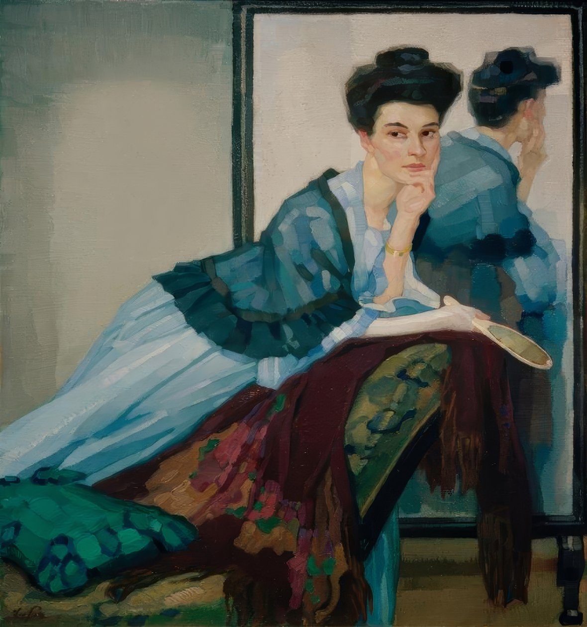 Dam i blått av Leo Putz