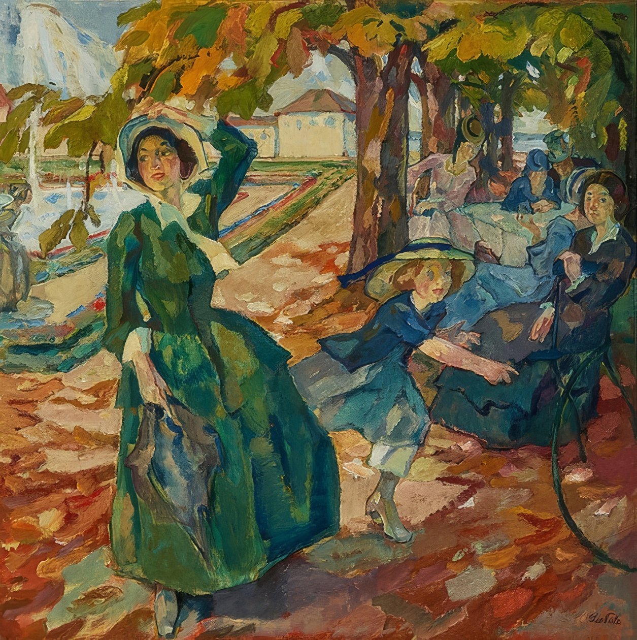 I Schleissheimer Park. Omkring 1906 av Leo Putz