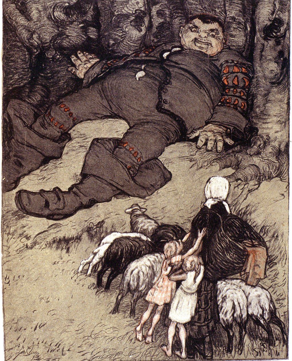 Little Poulet av Perrault. Illustration av Leo Putz av Leo Putz