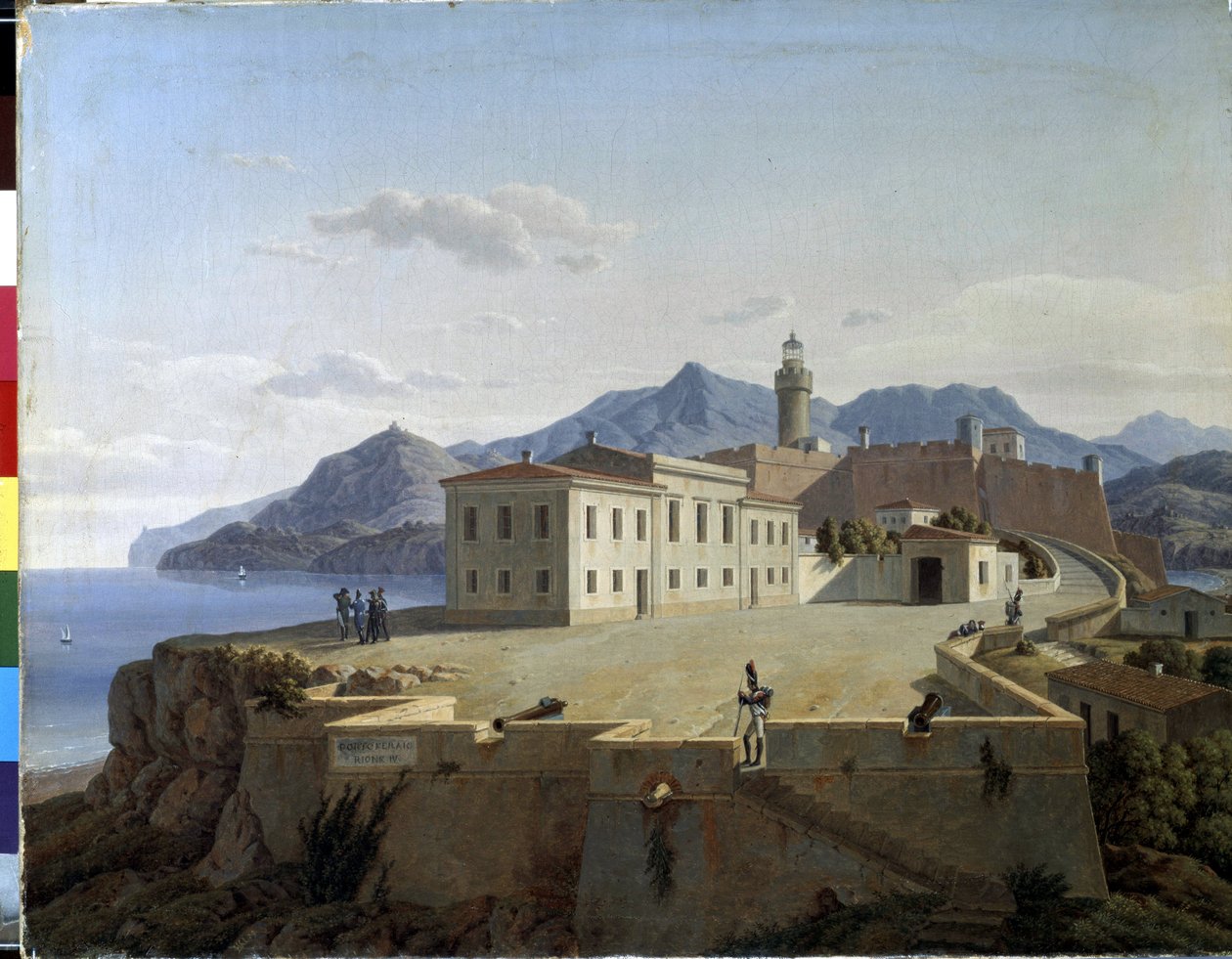 Napoleon Bonaparte i Portoferraio. Napoleon Bonaparte i Portoferraio. Napoleon Ier Bonaparte (1769-1821) i exil i Portoferraio (Italien) en 1814. Peinture de Leo Von Klenze (1784-1864) av Leo von Klenze