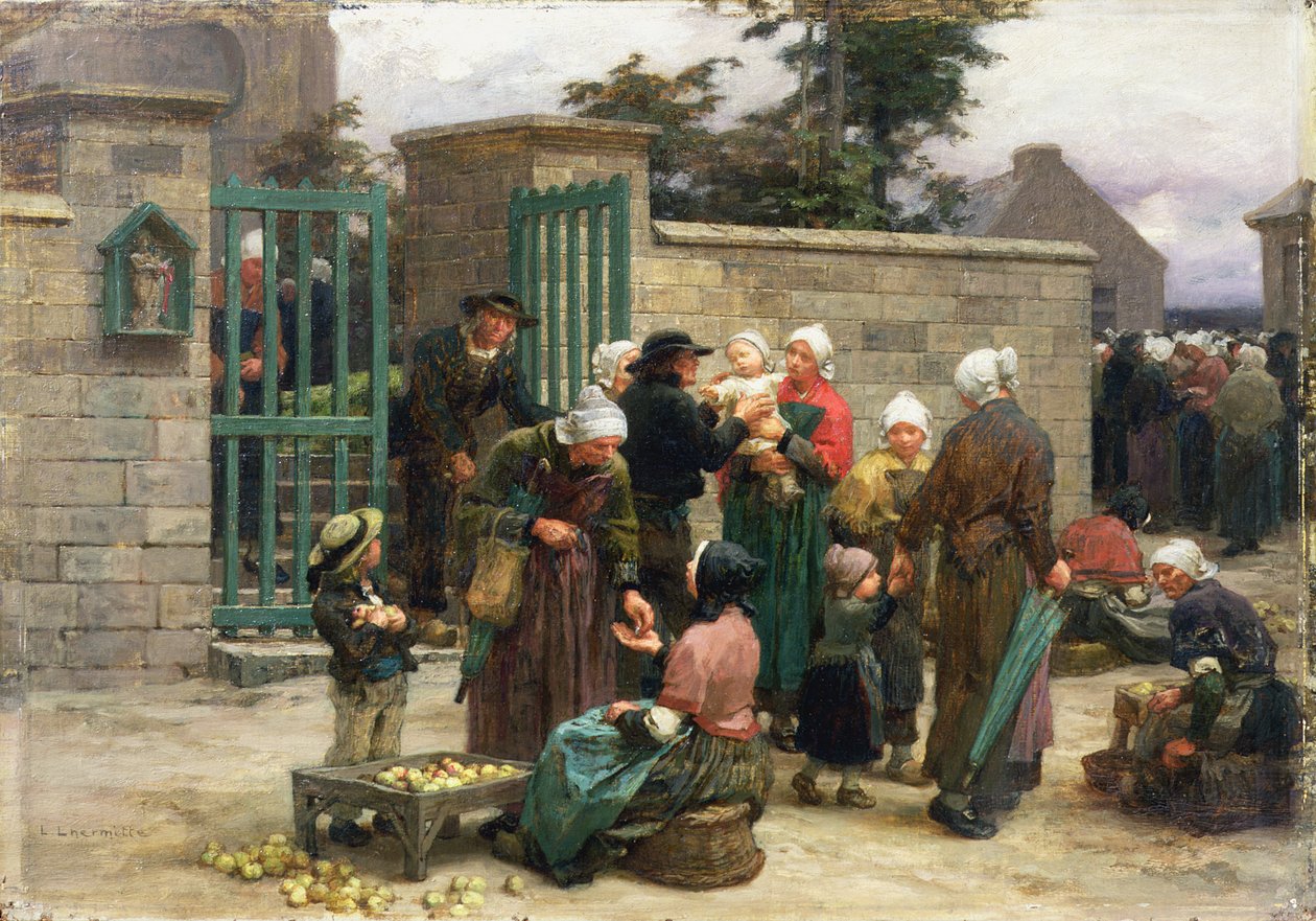 Att ta emot hittebarn av Leon Augustin Lhermitte
