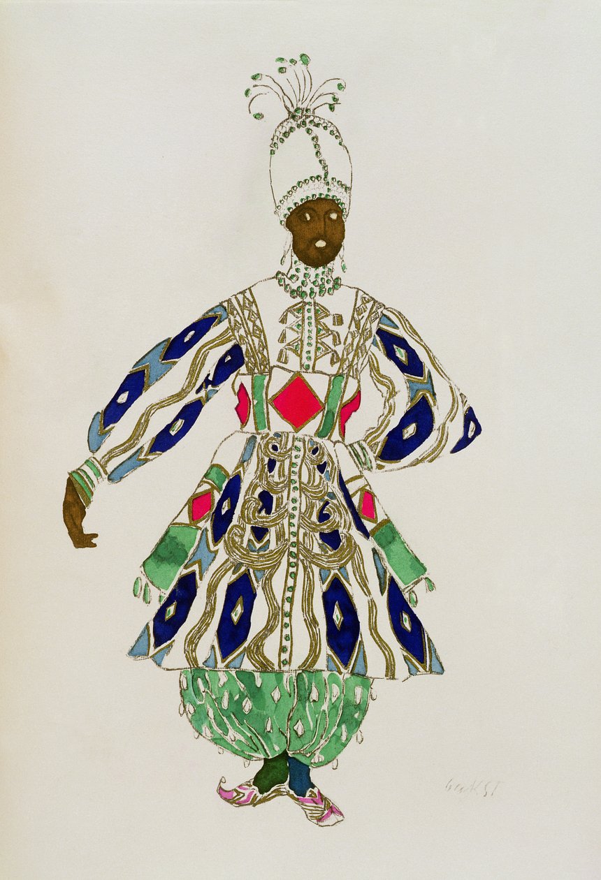 Kostym för en "neger", från Aladdin, 1916 av Leon Bakst