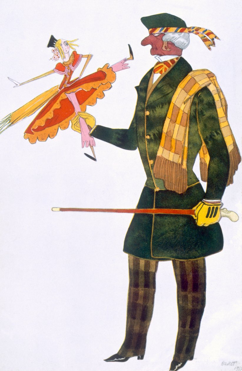 Kostym för engelsmannen, från La Boutique Fantastique, 1917 av Leon Bakst
