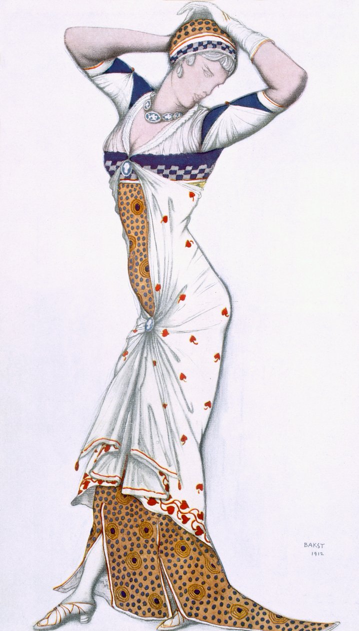 Design från A Fantasy of Modern Costume, 1912 av Leon Bakst