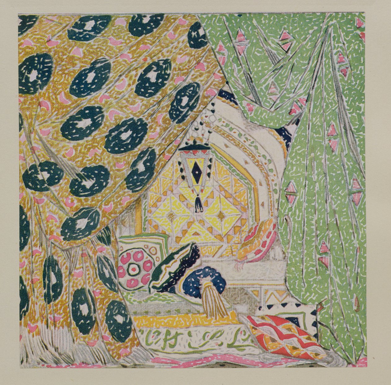 Orientalisk landskapsdesign av Leon Bakst
