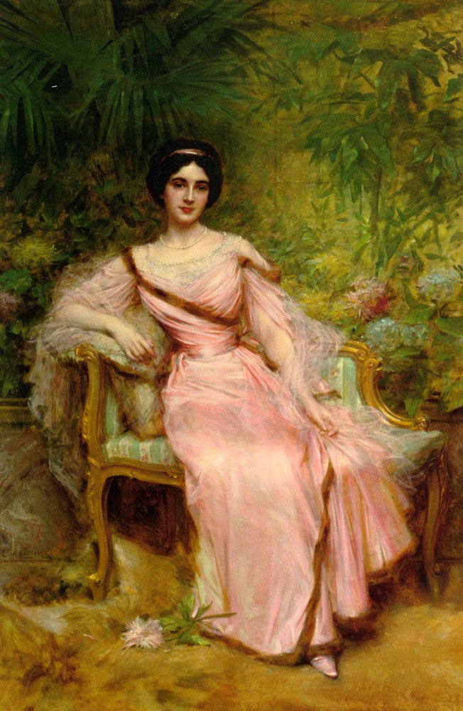 Portrait of Suzanne Hudelo av Leon Francois Comerre
