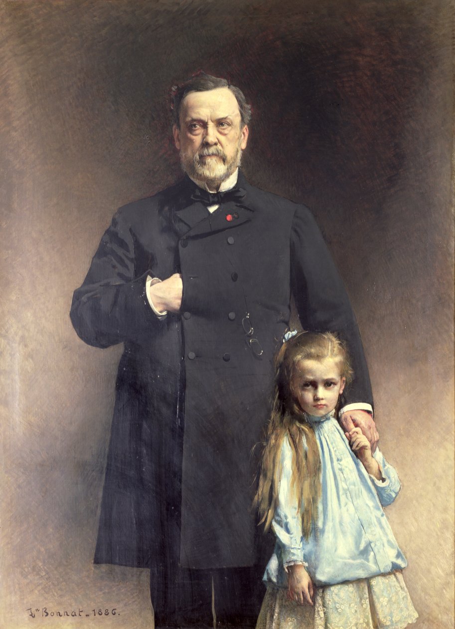 Louis Pasteur (1822-95) och hans dotterdotter Camille Vallery-Radot (1880-1927) 1886 av Leon Joseph Florentin Bonnat