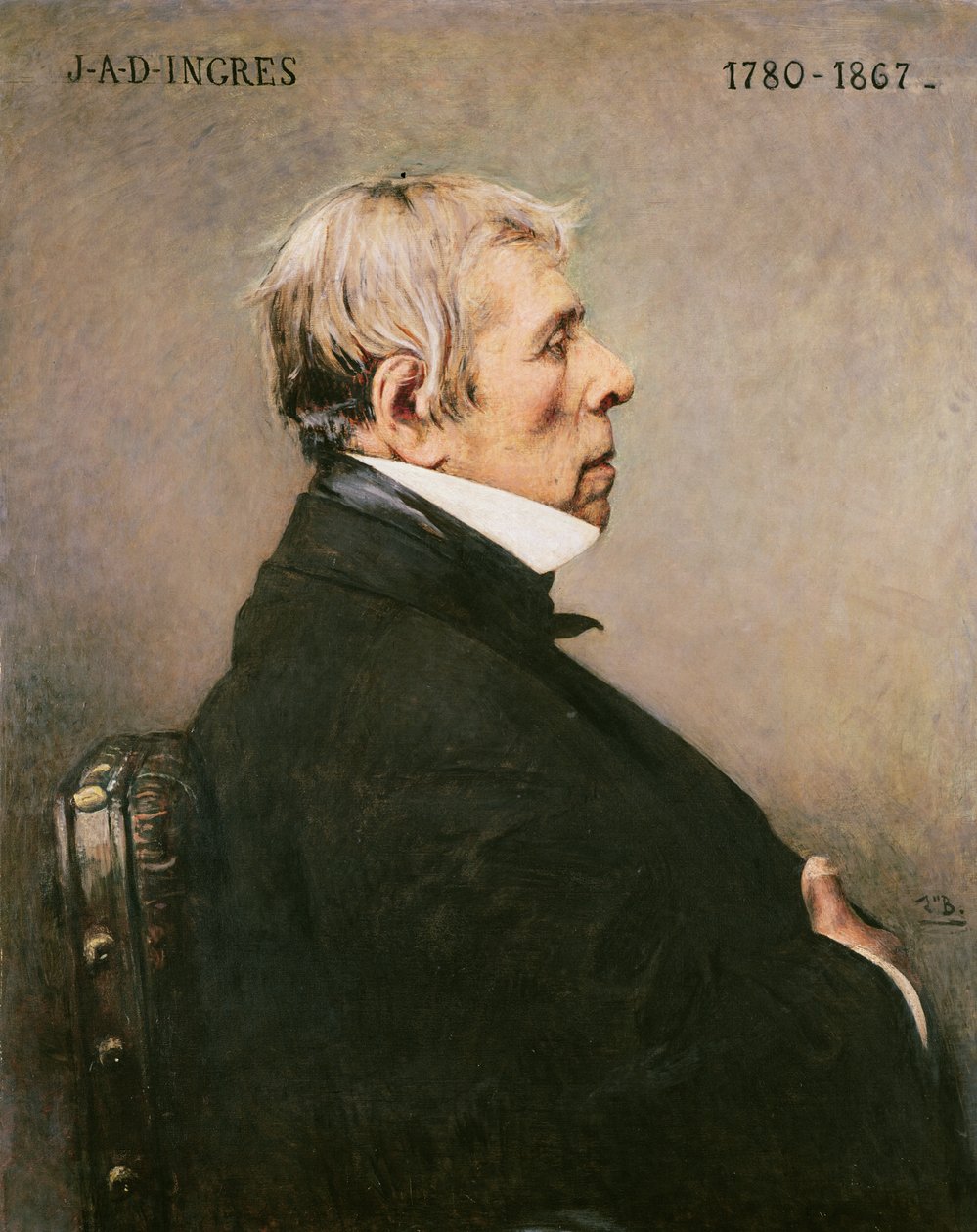 Porträtt av J.A.D Ingres (1780-1867) av Leon Joseph Florentin Bonnat