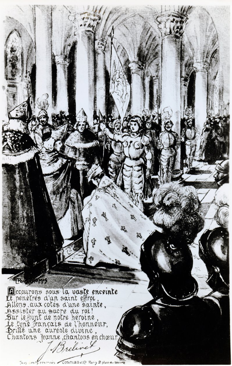 Krönandet av Karl VII i Reims, c.1910 av Leon Pousthomis