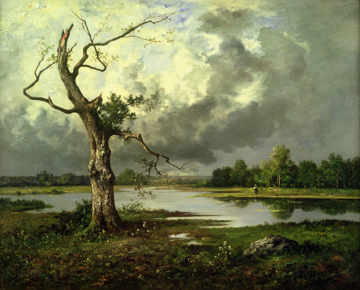 French River Landscapeswed av Leon Richet