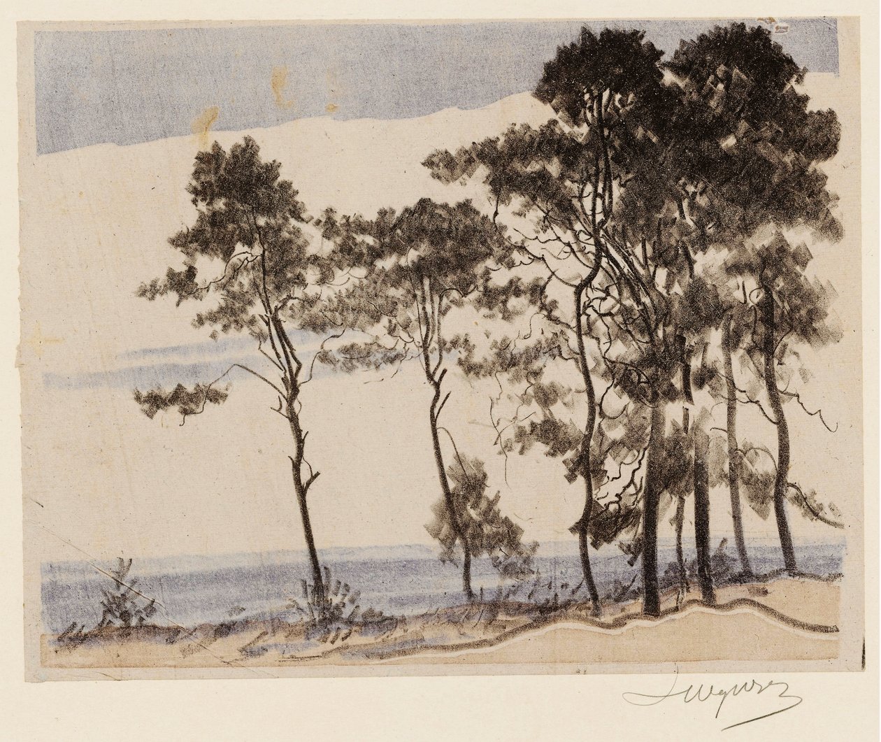 Pine trees No II. av Leon Wyczokowski