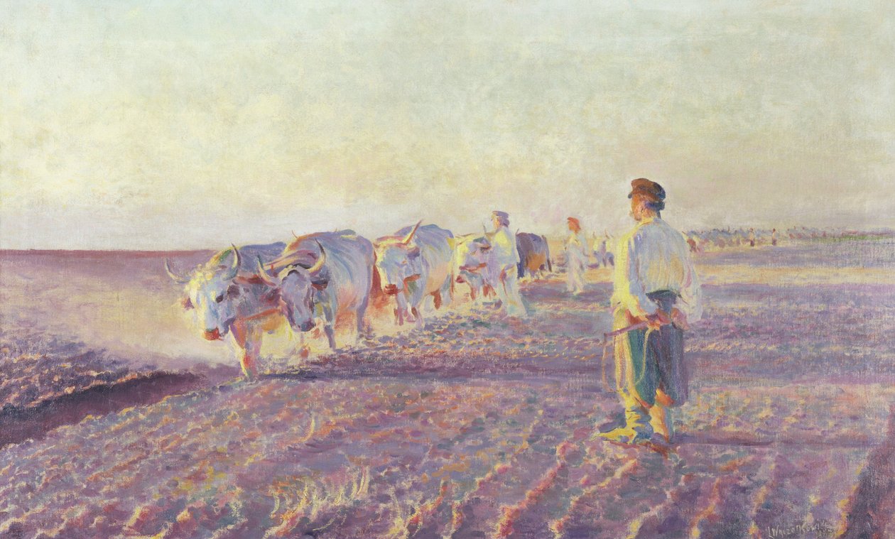 Plöjning i Ukraina, 1892 av Leon Wyczolkowski