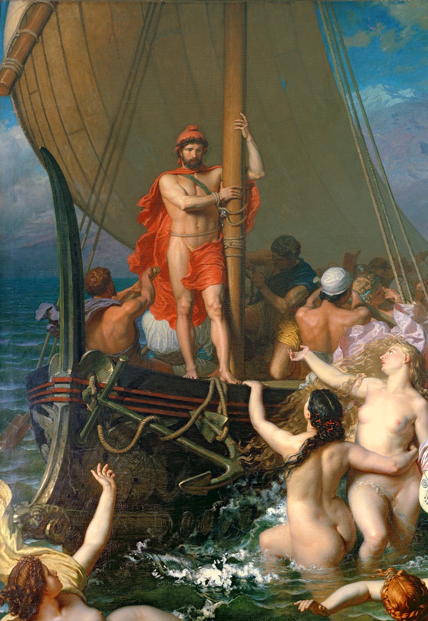 Ulysses och sirenerna (detalj av 154170) av Leon Auguste Adolphe Belly