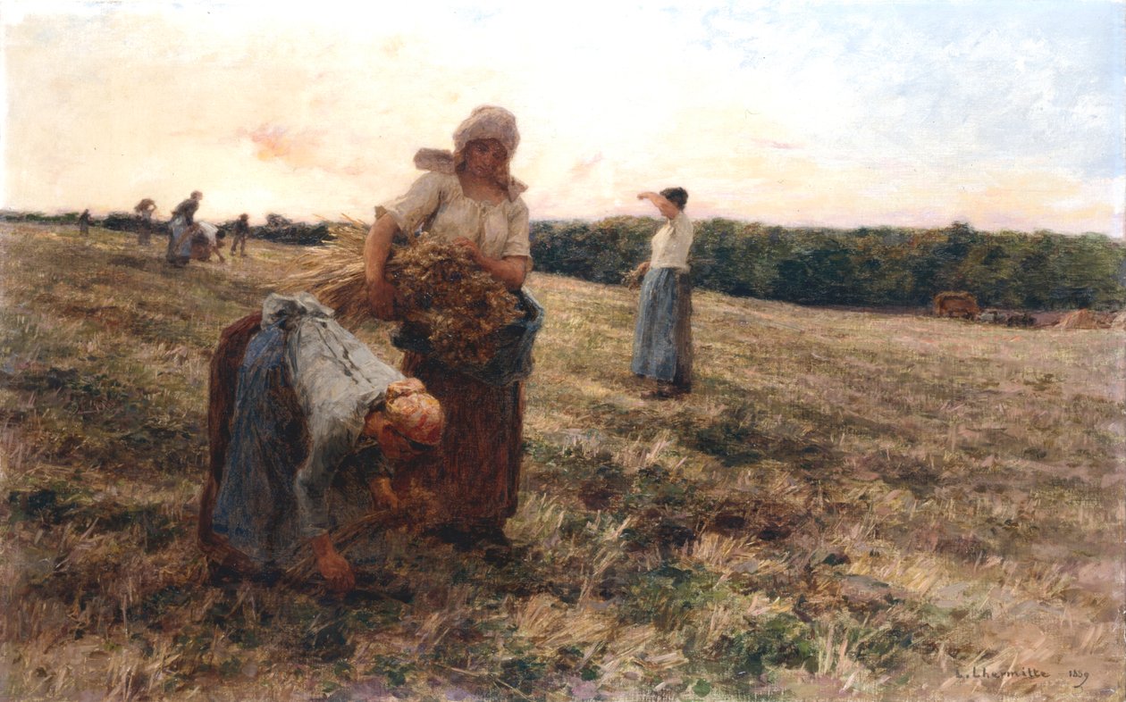 Gleaners at Sunset, 1889 av Leon Augustin Lhermitte
