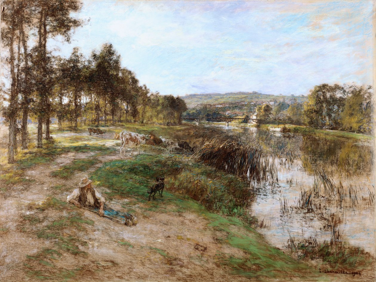 På stranden av Marne, 1904 av Leon-Augustin Lhermitte