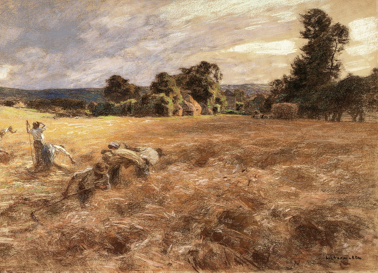 Storm under en skörd, 1906 av Leon Augustin Lhermitte